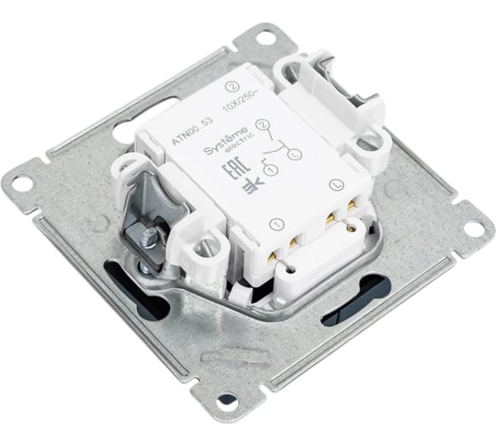 2-клавишный выключатель Systeme Electric AtlasDesign Изумруд с подсветкой, сх.5а SE ATN000853