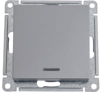 1-клавишный выключатель Systeme Electric AtlasDesign Сталь с подсветкой, сх.1а, 10АХ SE ATN000913