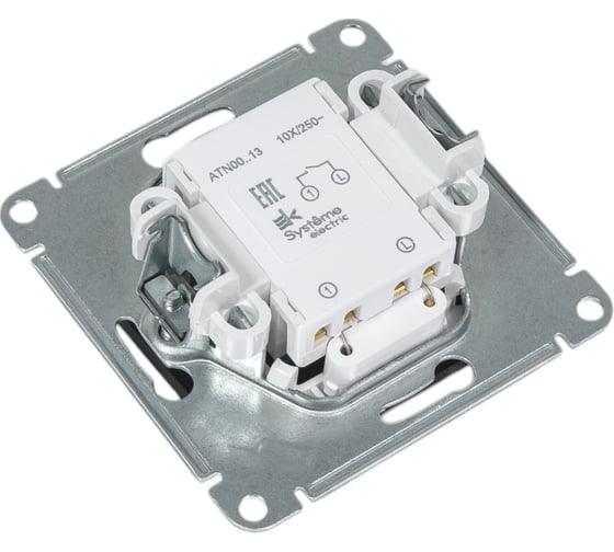 1-клавишный выключатель Systeme Electric AtlasDesign Сталь с подсветкой, сх.1а, 10АХ SE ATN000913