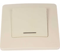 1-клавишный выключатель Systeme Electric Blanca внутренний, бежевый cх.1 с подсветкой, 10А SE BLNVS010117