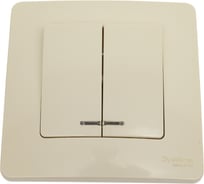 2-клавишный выключатель Systeme Electric Blanca внутренний, бежевый cх.5 с подсветкой SE BLNVS010517