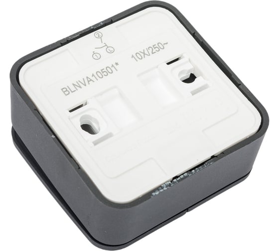 2-клавишный выключатель Systeme Electric Blanca наружный, Антрацит 10А, 250B SE BLNVA105016