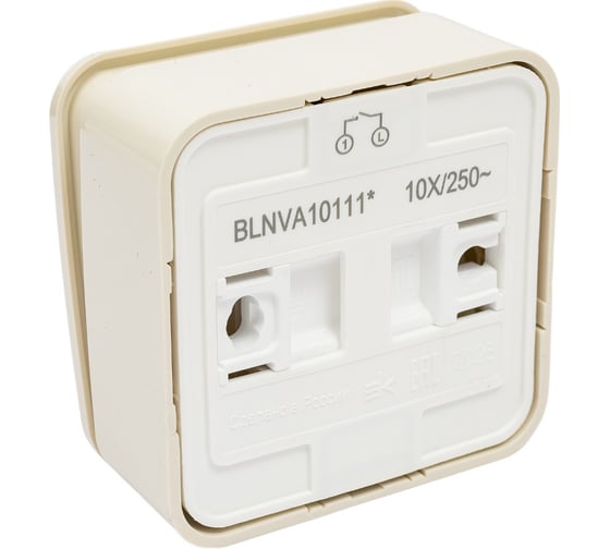 1-клавишный выключатель Systeme Electric Blanca наружный, бежевый cх.1 с подсветкой SE BLNVA101117
