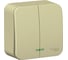 2-клавишный выключатель Systeme Electric Blanca наружный, бежевый cх.5 с подсветкой SE BLNVA105117 2