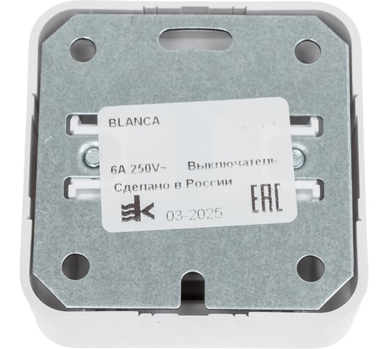 1-клавишный выключатель Systeme Electric Blanca наружный, белый 6А, 250В SE BLNVA061021