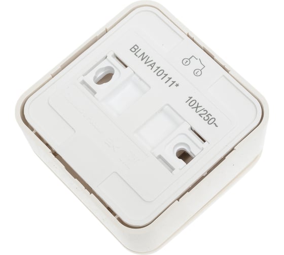 1-клавишный выключатель Systeme Electric Blanca наружный, Молочный, с подсветкой 10А SE BLNVA101112