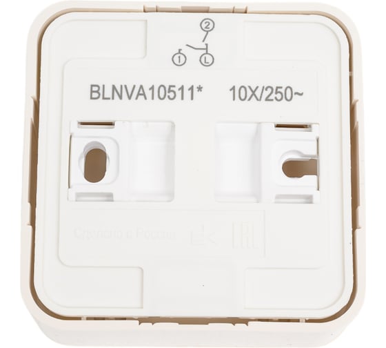 2-клавишный выключатель Systeme Electric Blanca наружный, Молочный, с подсветкой, 10А SE BLNVA105112