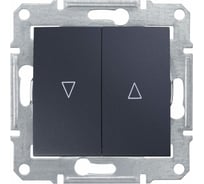 Выключатель для жалюзи Systeme Electric dna Графит с механической блокировкой SE SDN1300370