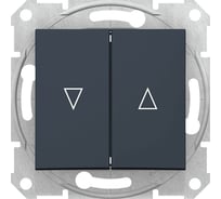 Выключатель для жалюзи Systeme Electric dna Графит с электронной блокировкой SE SDN1300170