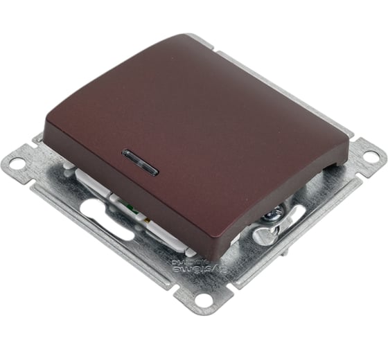 1-клавишный выключатель Systeme Electric Glossa Баклажановый с подсветкой, сх.1а SE GSL001113