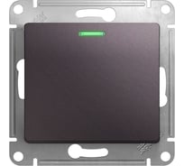 1-клавишный выключатель Systeme Electric Glossa Сиреневый туман с подсветкой, сх.1а SE GSL001413