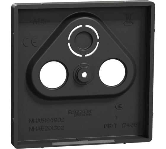 Накладка TV розетки Systeme Electric Merten D-Life Антрацит, центральная, 2/3 SE MTN4123-6034