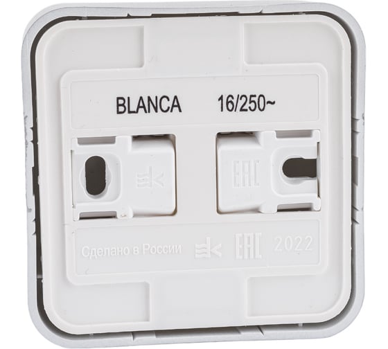 Наружная розетка Systeme Electric Blanca Алюминий, без заземления, без шторок, 16А, 250В SE BLNRA000113