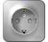 Наружная розетка Systeme Electric Blanca Алюминий, с заземлением, со шторками 16А, 250В SE BLNRA011113 1