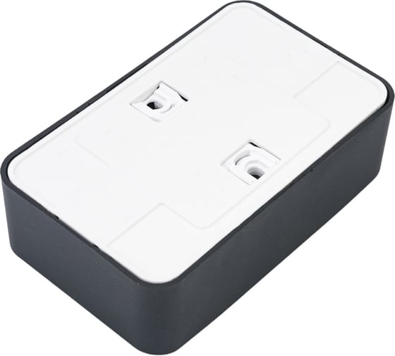 2-ая наружная розетка Systeme Electric Blanca Антрацит, без заземления, без шторок, 16А, 250В SE BLNRA000216