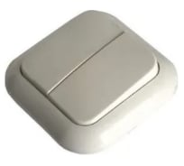 Двухклавишный выключатель APEYRON пластик АВС, УХЛ4, 250В, 10А, IP20, С5 10-002
