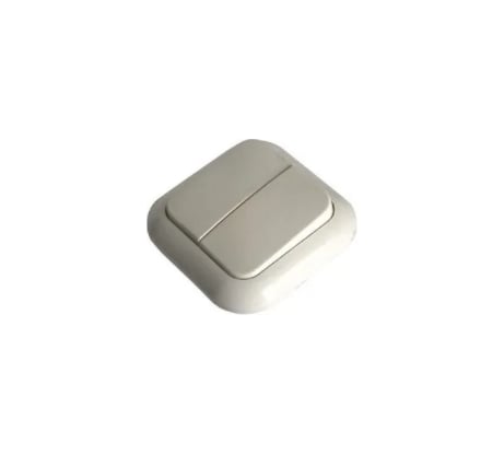 Двухклавишный выключатель APEYRON пластик АВС, УХЛ4, 250В, 10А, IP20, С5 10-002