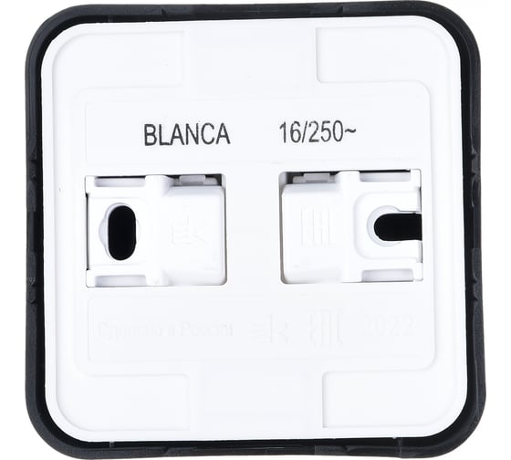 Наружная розетка Systeme Electric Blanca Антрацит, с заземлением, без шторок, 16А, 250В SE BLNRA010116