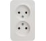2-ая наружная розетка Systeme Electric Blanca Белый, без заземления, без шторок, 16А, 250В SE BLNRA000221 1