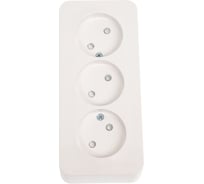 3-ая наружная розетка Systeme Electric Blanca Белый, без заземления, со шторками, 16А, 250В SE BLNRA001311