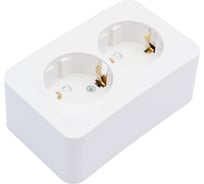 2-ая наружная розетка Systeme Electric Blanca Белый, с заземлением, со шторками, 16А SE BLNRA011221