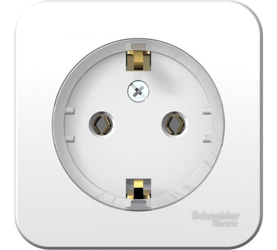 Наружная розетка Systeme Electric Blanca Белый, с заземлением, без шторок, тонкая, 16А, 250В SE BLNRA110111
