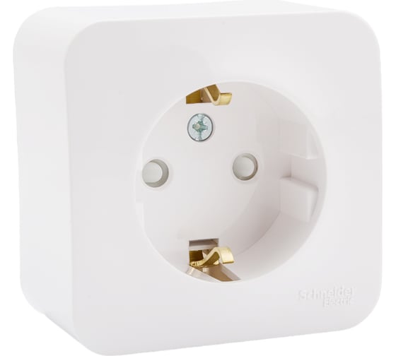 Наружная розетка Systeme Electric Blanca Белый, с заземлением, со шторками, 16А, 250В SE BLNRA011111
