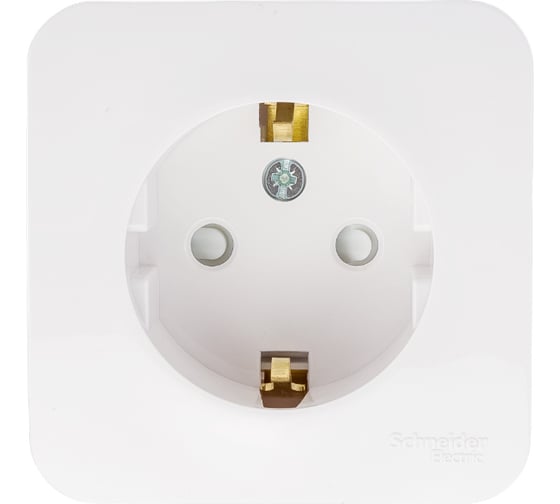 Наружная розетка Systeme Electric Blanca Белый, с заземлением, со шторками, 16А, 250В SE BLNRA011111
