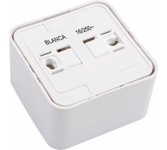 Наружная розетка Systeme Electric Blanca Белый, с заземлением, со шторками, 16А, 250В SE BLNRA011111