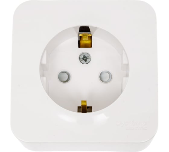 Наружная розетка Systeme Electric Blanca Белый, с заземлением, со шторками, 16А, 250В SE BLNRA011121