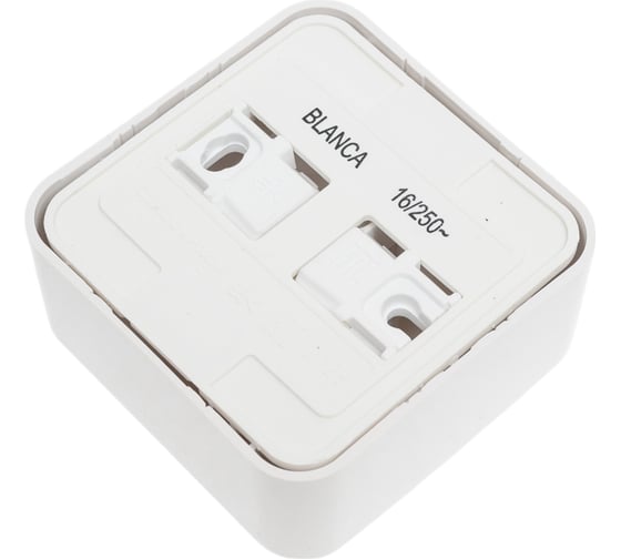 Наружная розетка Systeme Electric Blanca Белый, с заземлением, со шторками, тонкая, 16А, 250В SE BLNRA111111