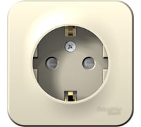 Наружная розетка Systeme Electric Молочная, с заземлением, со шторками, 16А, 250В SE BLNRA011112