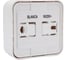 Наружная розетка Systeme Electric Молочная, с заземлением, без шторок, тонкая, 16А, 250В SE BLNRA110112 5