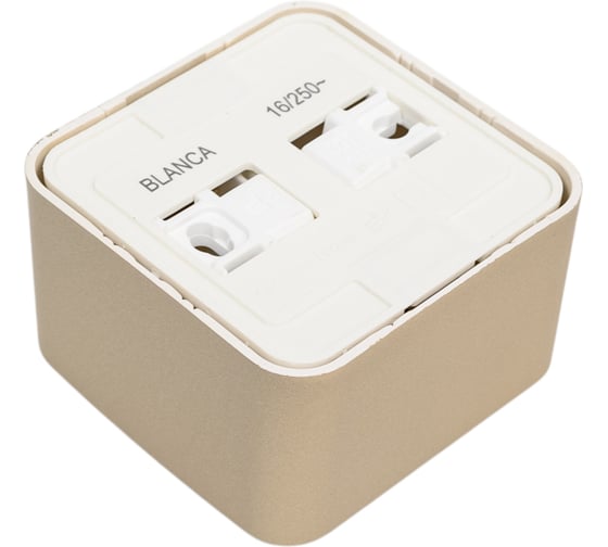 Наружная розетка Systeme Electric Blanca Титан с заземлением, со шторками, 16А, 250В SE BLNRA011114