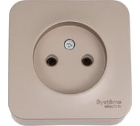 Наружная розетка Systeme Electric Blanca Титан, без заземления, без шторок, 16А, 250В, SE BLNRA000114