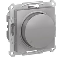 Поворотно-нажимной светорегулятор-диммер Systeme Electric AtlasDesign Алюминий 630Вт ATN000336