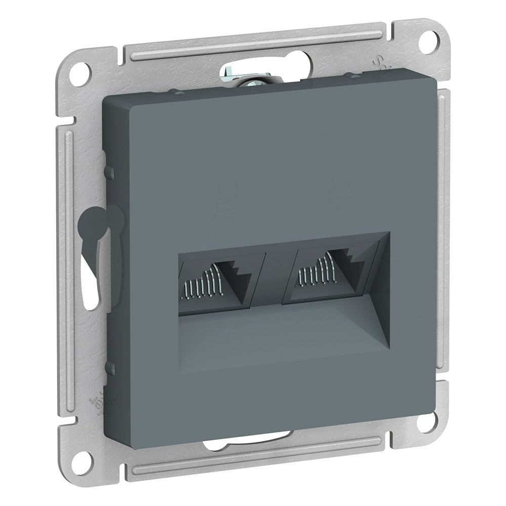 Двойная компьютерная розетка Systeme Electric AtlasDesign Грифель RJ45 ...