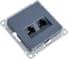 Розетка компьютерная двойная Systeme Electric AtlasDesign, RJ45 + RJ45, 5e, механизм, Грифель ATN000785 2