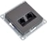 Розетка компьютерная двойная Systeme Electric AtlasDesign, RJ45 + RJ45, 5e, механизм, Мокко ATN000685 2