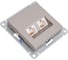 Розетка компьютерная двойная Systeme Electric AtlasDesign, RJ45 + RJ45, 5e, механизм, Шампань ATN000585 4