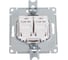 Розетка компьютерная двойная Systeme Electric AtlasDesign, RJ45 + RJ45, 5e, механизм, Шампань ATN000585 5