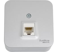 Компьютерная розетка Systeme Electric Blanca наружная Алюминий RJ45, кат.5E, изолир SE BLNIA045003