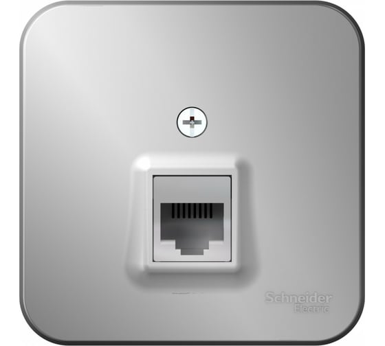 Компьютерная розетка Systeme Electric Blanca наружная Алюминий RJ45, кат.5E, изолир SE BLNIA045003