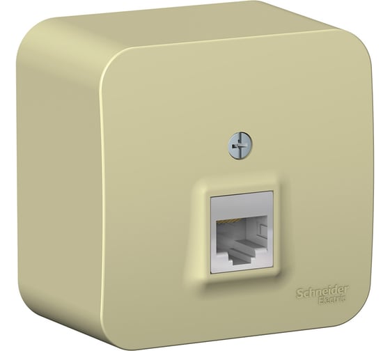 Компьютерная розетка Systeme Electric Blanca наружная бежевый RJ45, кат.5E SE BLNIA045007