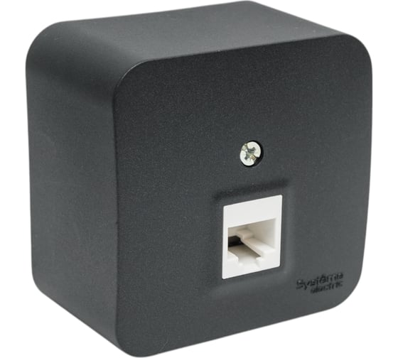 Компьютерная розетка Systeme Electric Blanca наружная Антрацит RJ45, кат.5E SE BLNIA045006