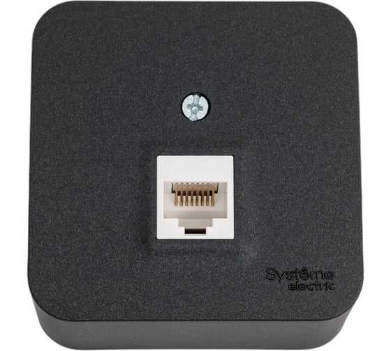 Компьютерная розетка Systeme Electric Blanca наружная Антрацит RJ45, кат.5E SE BLNIA045006 1