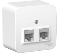Двойная компьютерная розетка Systeme Electric Blanca наружная белый RJ45, кат.5E SE BLNIA045451