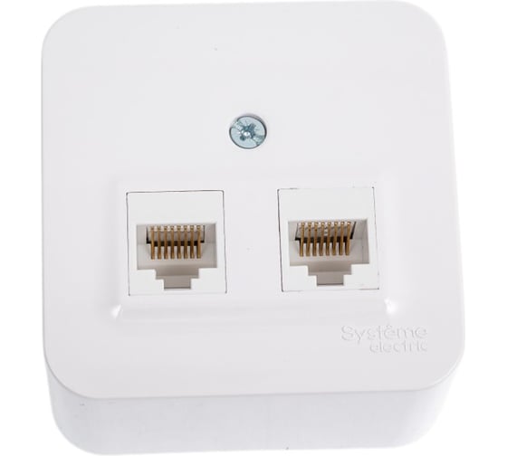 Двойная компьютерная розетка Systeme Electric Blanca наружная белый RJ45, кат.5E SE BLNIA045451