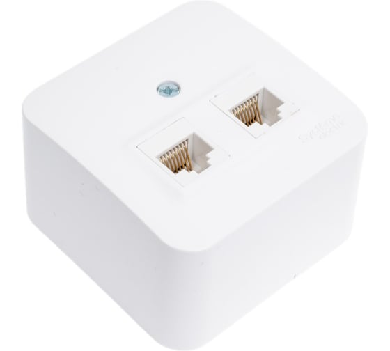 Двойная компьютерная розетка Systeme Electric Blanca наружная белый RJ45, кат.5E SE BLNIA045451