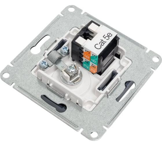 Двойная розетка компьютерная + ТВ Systeme Electric AtlasDesign Грифель, RJ45+TV, кат.5E SE ATN000789